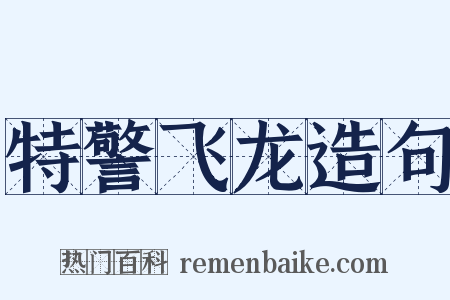特警飞龙造句是什么意思的图片
